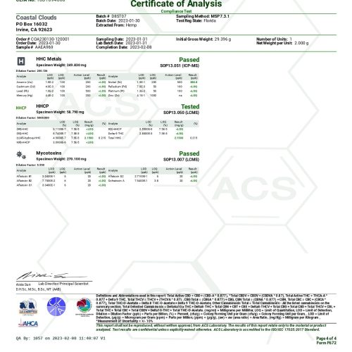 CoastalCloudsSourTangieHazeDelta8 5PackCOA page 0004